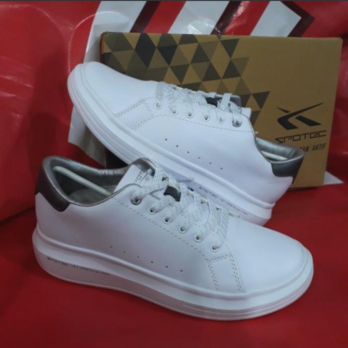 sepatu sneakers wanita putih polos spotec renata original