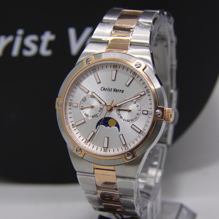 CHRIST VERRA JAM TANGAN ARLOJI PRIA ANALOG ORIGINAL GARANSI 31926 COWO