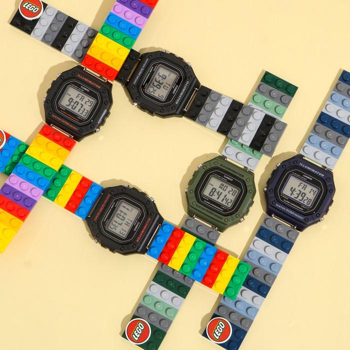 aPCD - (CASIO) LEGO brick watch || Jam Tangan || Jam Lego || Kado Unik