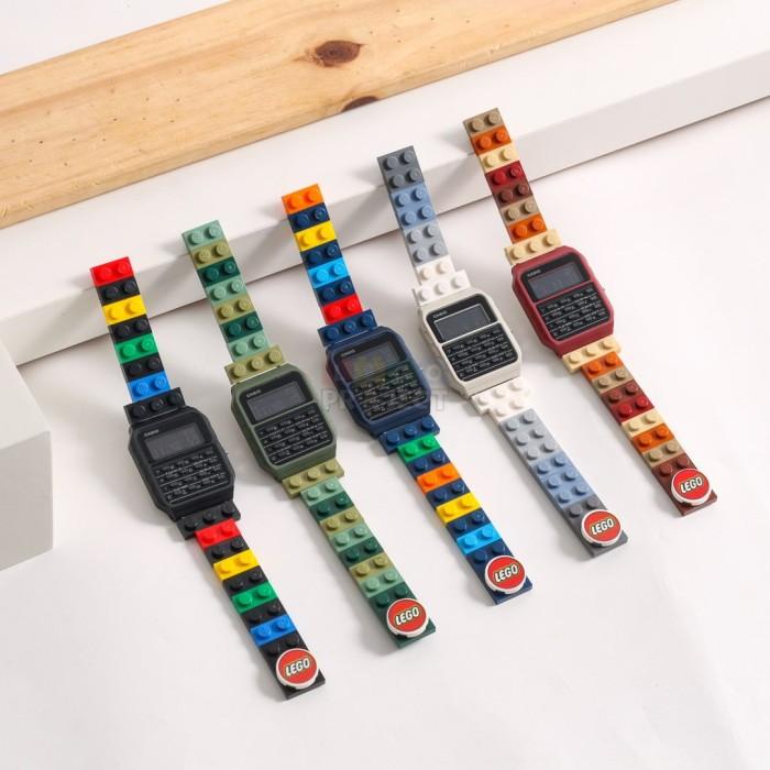aPCI - (CASIO) LEGO brick watch || Jam Tangan || Jam Lego || Kado Unik