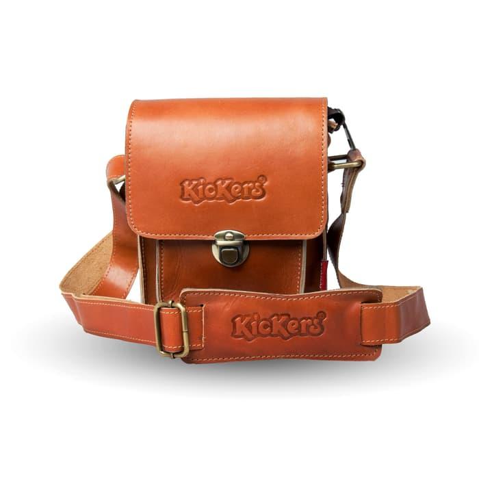 Tas pria kulit asli TKC kickers - TAS Mini Kulit Asli - Tas Hp Kulit