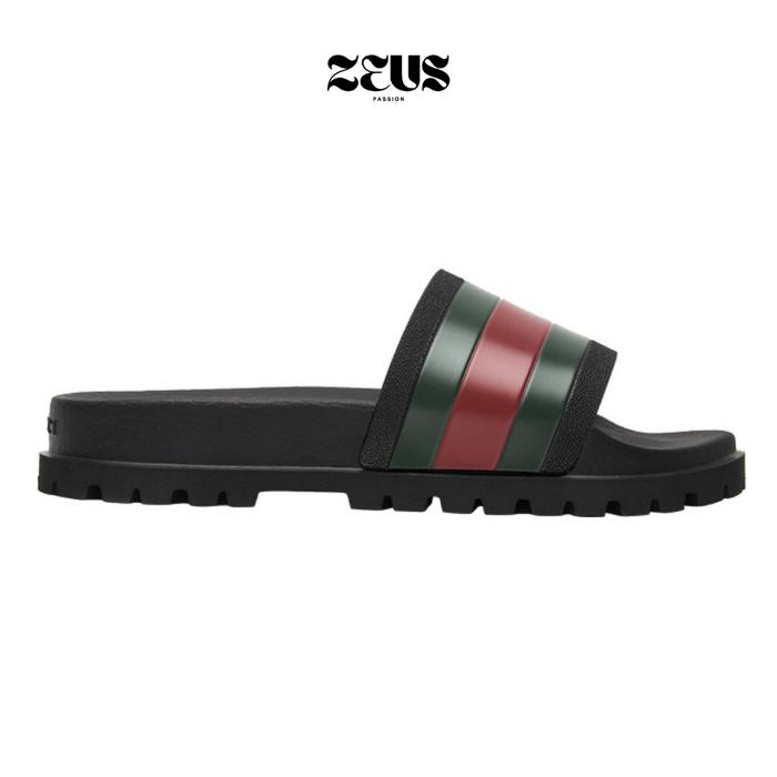 SANDAL GUCCI/GUCCI TREK SLIDE IN BLACK ORIGINAL