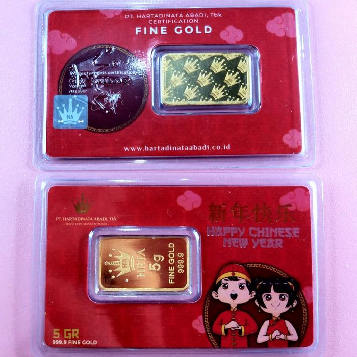 LM HRTA MINI GOLD 5 GR / LOGAM MULIA HRTA 5 GRAM CNY COUPLE
