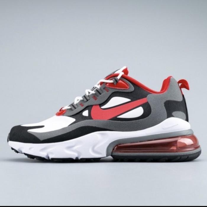 NIKE AIR MAX 270 REACT BLACK RED GYM RES ORIGINAL SNEAKERS