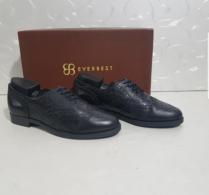 SEPATU EVERBEST SINGAPORE KULIT SIZE 35 sd 36 ORIGINAL 100% SECOND
