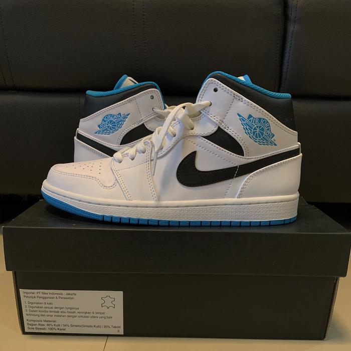 air jordan mid laser blue