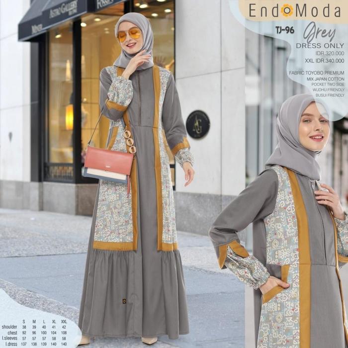 gamis endomoda TJ 96 grey