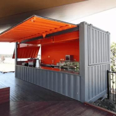 Booth kontainer cafe/kios custom design #214
