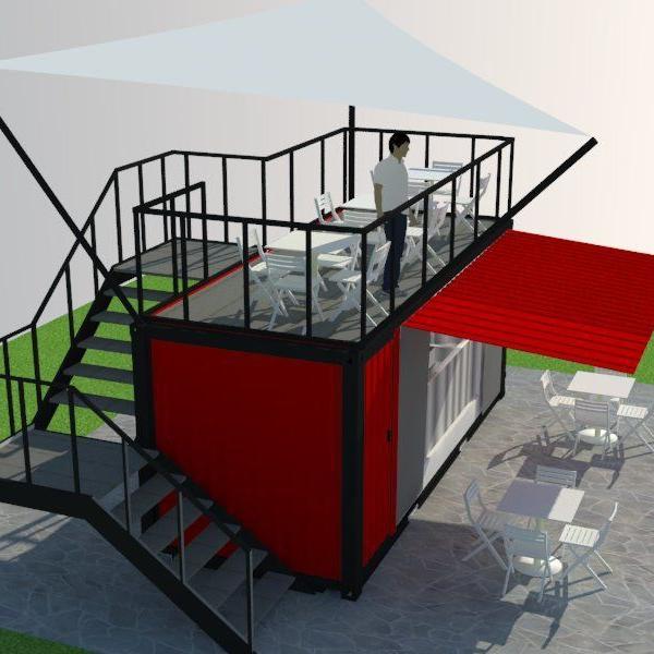 kontainer cafe/kios custom design #213