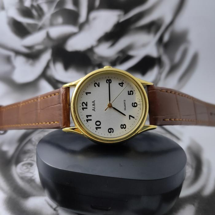 Jam Tangan Cowok Dress Alba Second Original