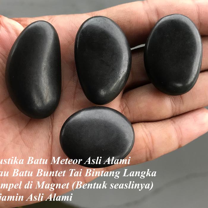 Batu Meteor atau Tai Bintang Asli Kalimantan Nempel Magnet Bentuk Alam