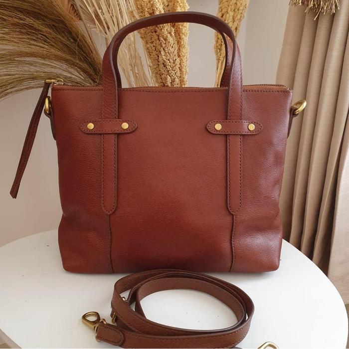 fossil felicity satchel brown