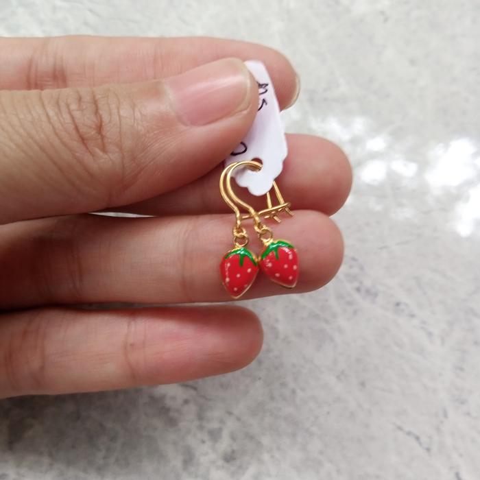 Anting Strowberry Anting Bayi Anting Anak Anting Anting Anting Emas