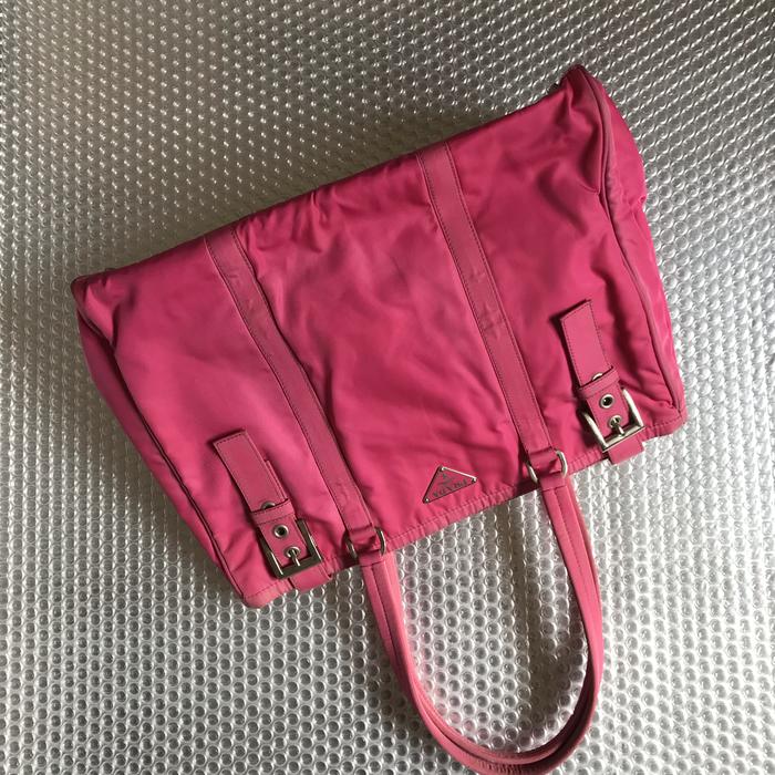 Authentic Prada nylon pink totebag