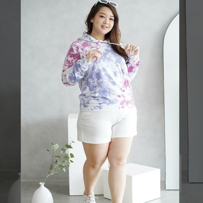 READY hoodie unisex wanita pria tie dye navy outewear sweater atasan