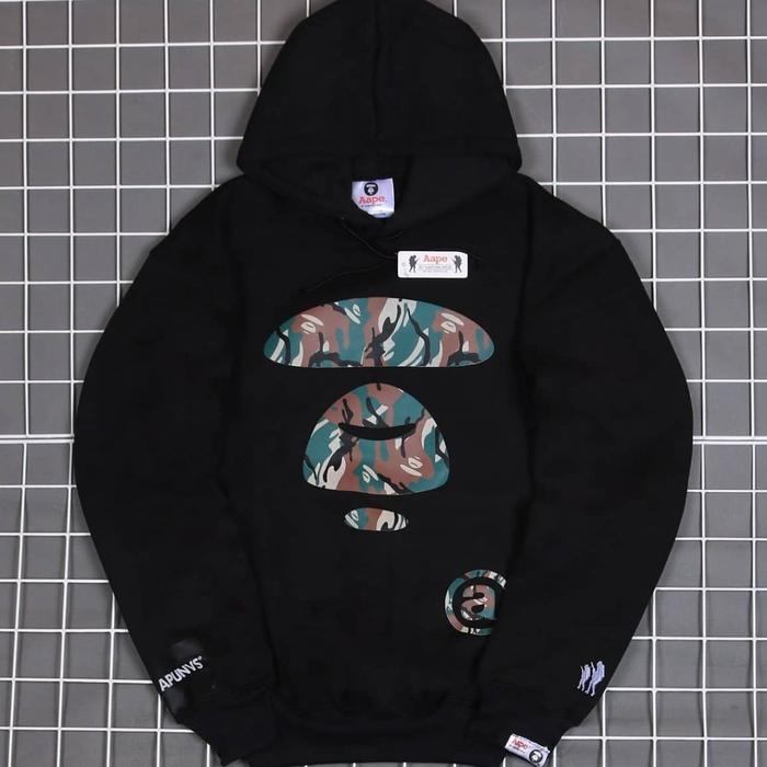 JAKET HOODIE AAPE LOGO CAMO