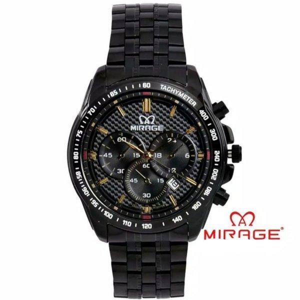 Jam Tangan Pria Mirage 8535 Full Hitam Original