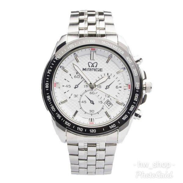 Jam Tangan Pria Mirage 8535 Silver Original