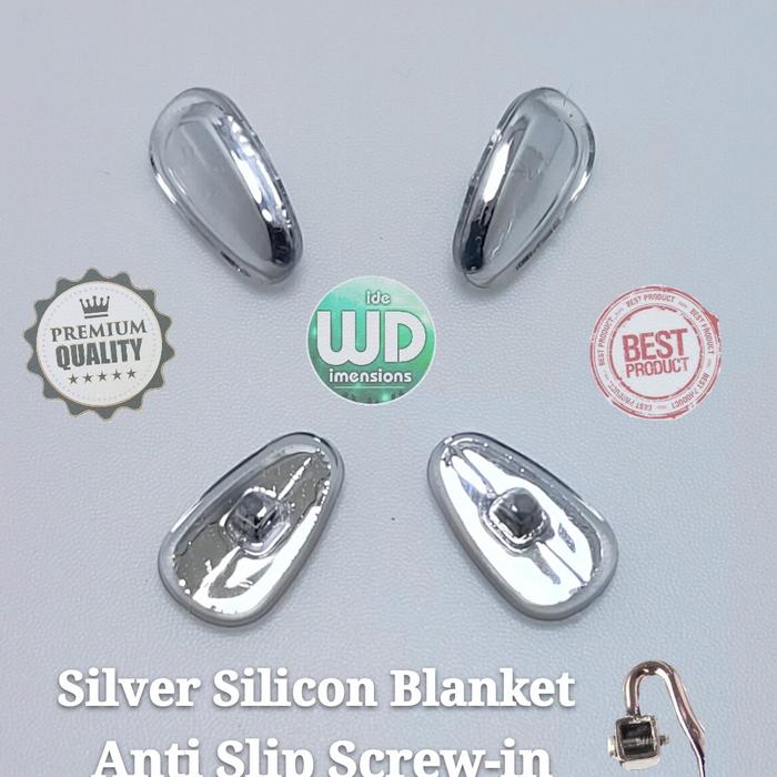 Nose Pad Kacamata Silver Blanket Bantalan Hidung Silicone NosePad Kulit Glasses