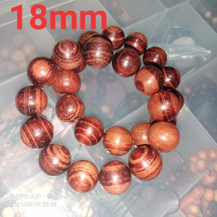 Gelang gaharu zebra merah 18mm