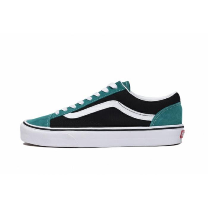 Sepatu Sneakers Vans Style 36 Vintage Suede Tidepool Black Original