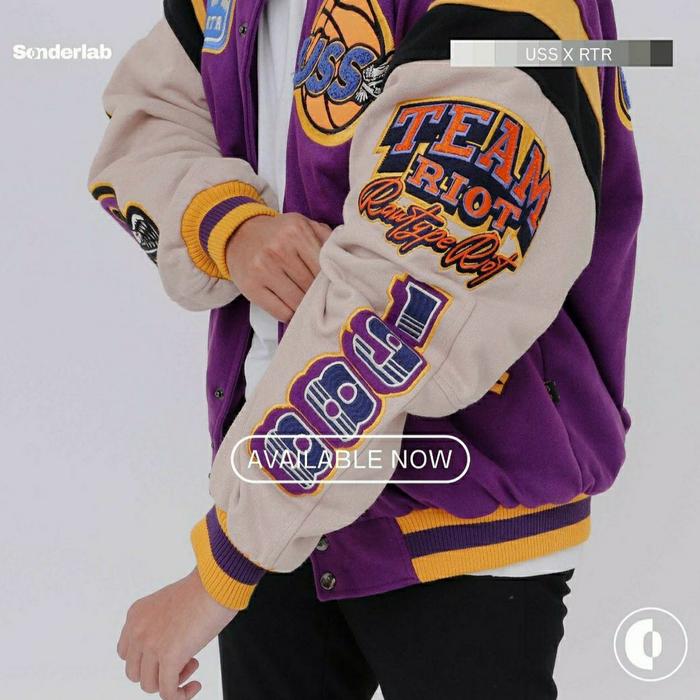 JACKET VARSITY RAW TYPE RIOT X USS ORIGINAL LIMITED EDITION RTR 2021