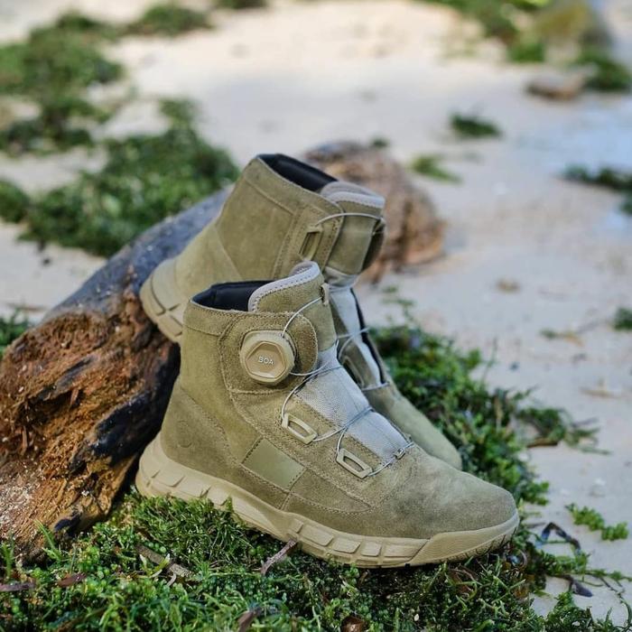 Sepatu PDL Tactical TNI Polri Boa Parabellum Midtrack Ori Olive Green