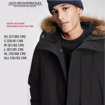 GAP Men Black Parka Hoody Jacket - Jaket Pria Branded Original