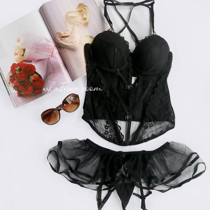 Sheryne - Bodysuit Sexy Lingerie Teddy Corset Halter Bustier