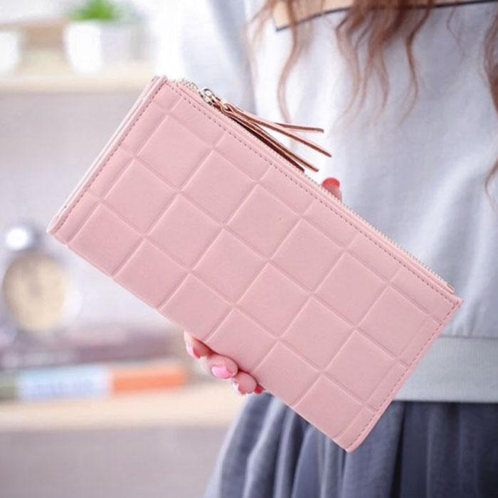 DOMPET DOUBLE ZIPPER KARTU DOMPET WANITA KOIN GRATIS GANTUNGAN KUNCI