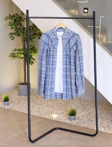 Duluth Trading Armachillo LS Blue Red Plaid Pattern Shirt