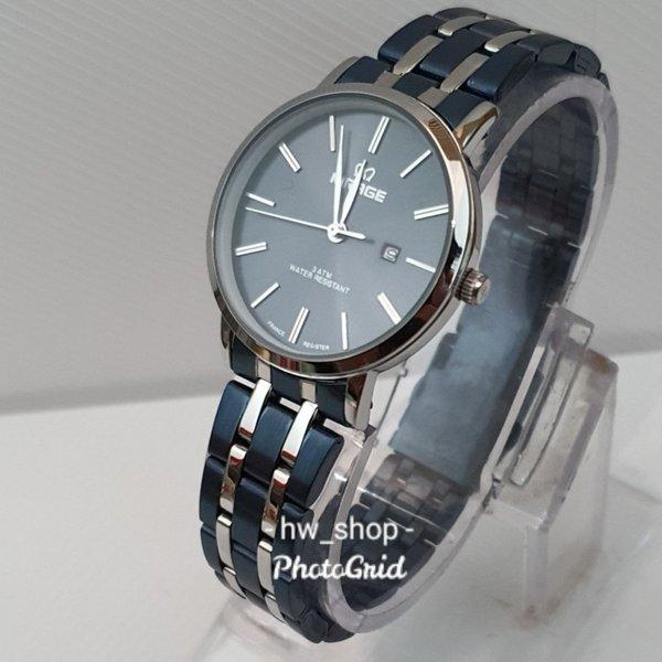 Jam Tangan Wanita Mirage 8734 Biru List Silver Original
