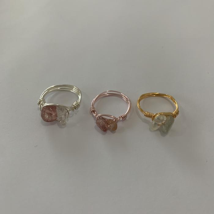 wire ring (2 stone)