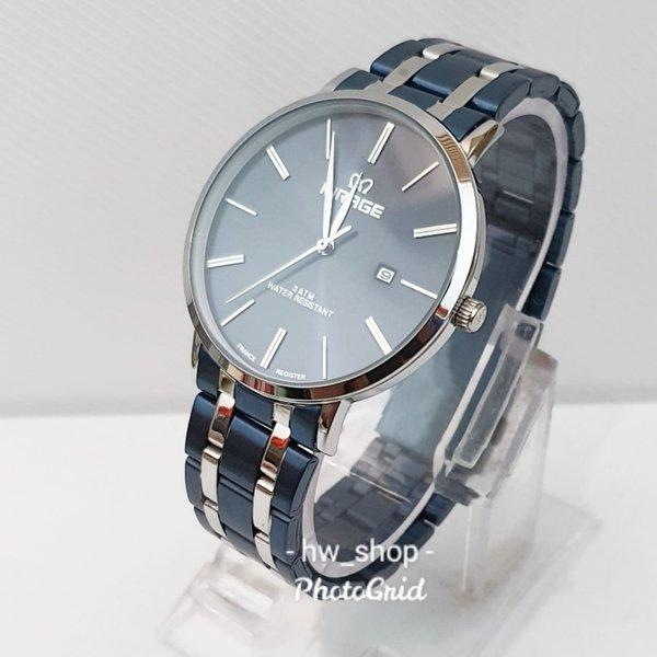 Jam Tangan Pria Mirage 8734 Biru List Silver Original