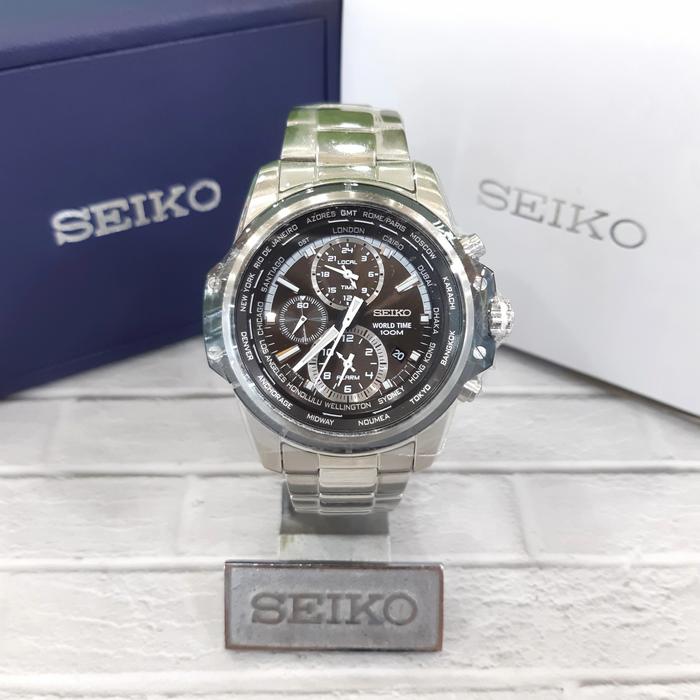 jam tangan pria seiko original 5T82-0AG0 world time SALE