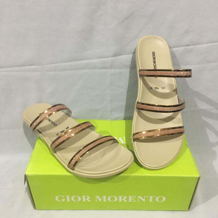 Sandal flat wanita GIOR MORENTO JH 102 TEMBAGA