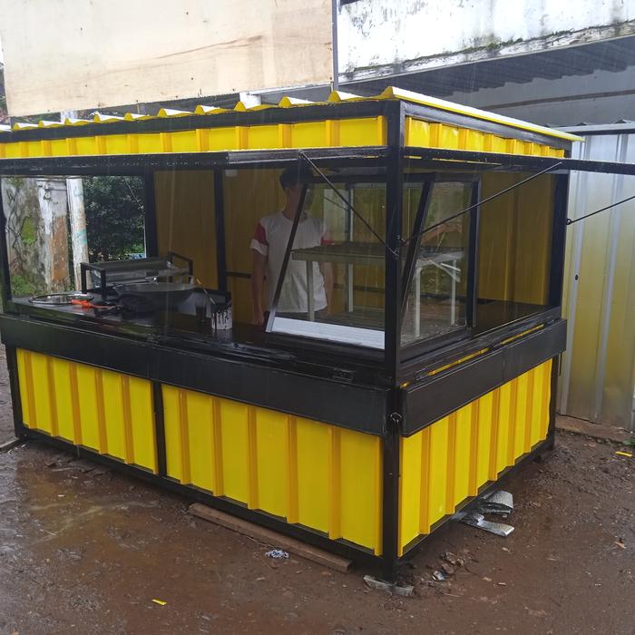 Booth semi kontainer, booth kedai custom design #223