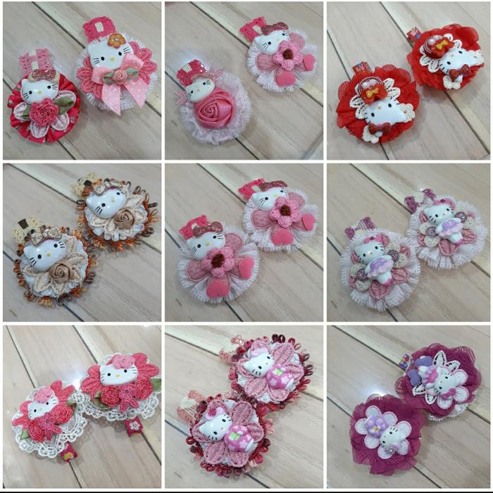 Jepitan Anak Tiktok Hello Kitty Handmade Made in Thailand