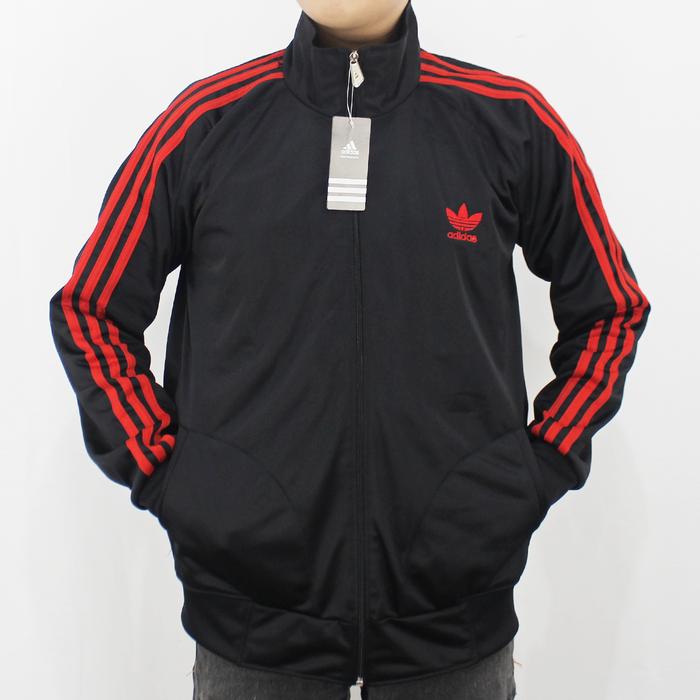JAKET SEPEDA PRIA - ADIDAS FIREBIRD HITAM LIST PINK - TRAINING PRIA