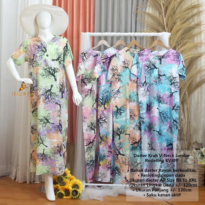 DASTER KERAH V-NECK JUMBO / DASTER RESLETING / DASTER MURAH
