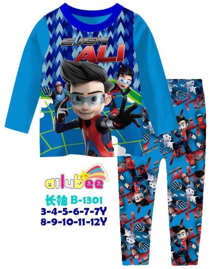 3Y - EJEN ALI BAJU TIDUR PIYAMA ANAK COWOK AILUBEE B1301