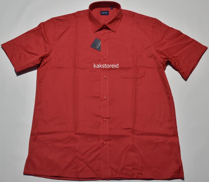 Kemeja Pria Formal Lengan Pendek ARROW Merah Reguler ARR 166 ORI