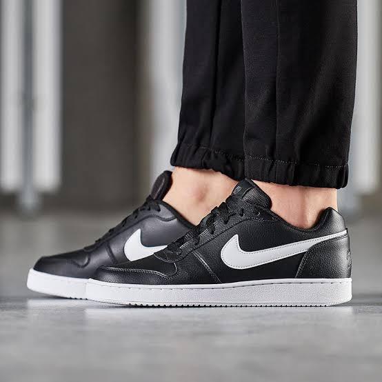 Sepatu Casual Nike Ebernon Low Black White Original BNWB Murah Sale