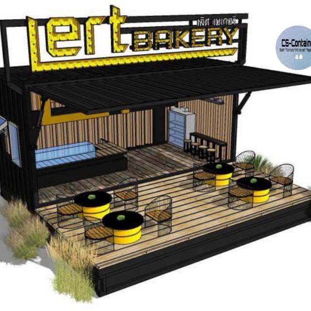 booth kontainer cafe custom design #228