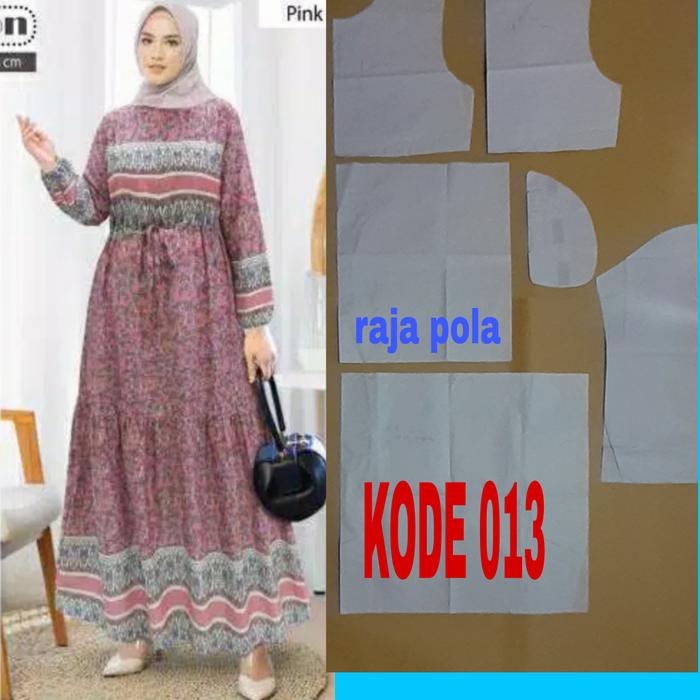 pola gamis dewasa 2 susun