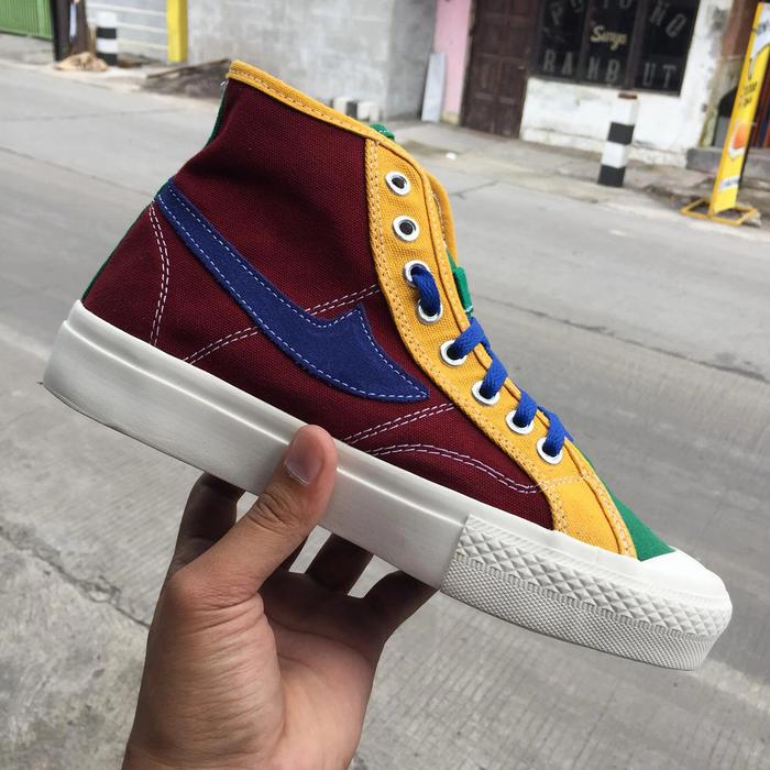 SEPATU CAMPUSS MAMBO HIGH RED YELLOW MERAH KUNING BUKAN COMPASS