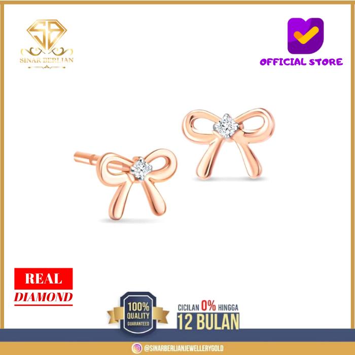SINAR BERLIAN Jewellery anting giwang berlian asli 750 berlian eropa 8