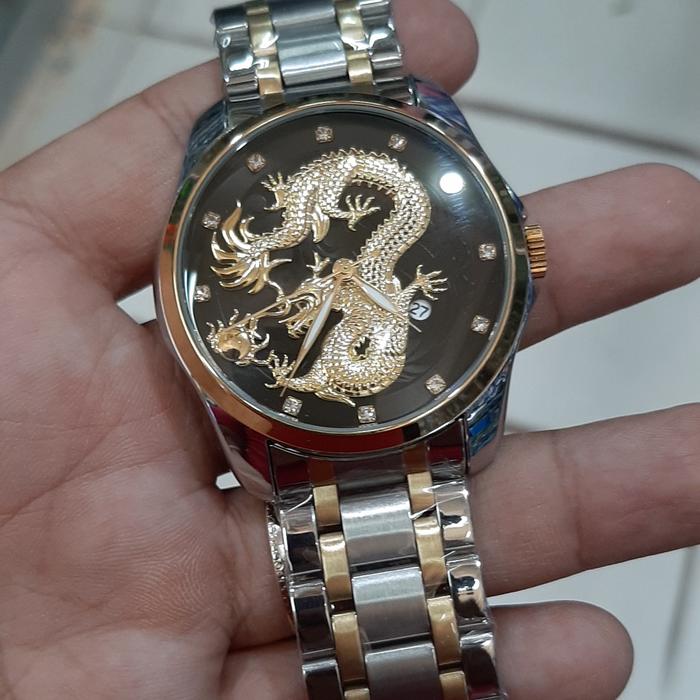 jam tangan Tajima quartz dual tone elegant stainles steel