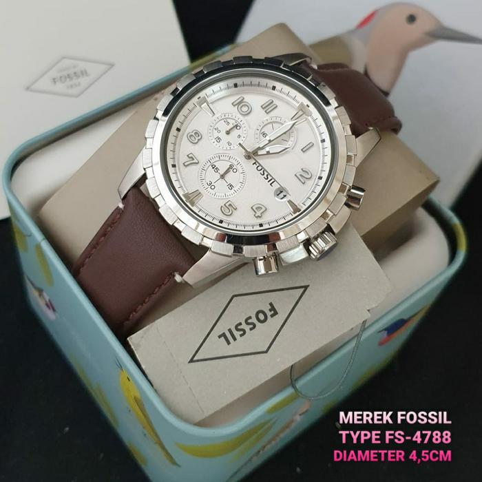 Jam Tangan Pria Fossil FS4788 FS 4788 Original BM 4.5cm Fullset