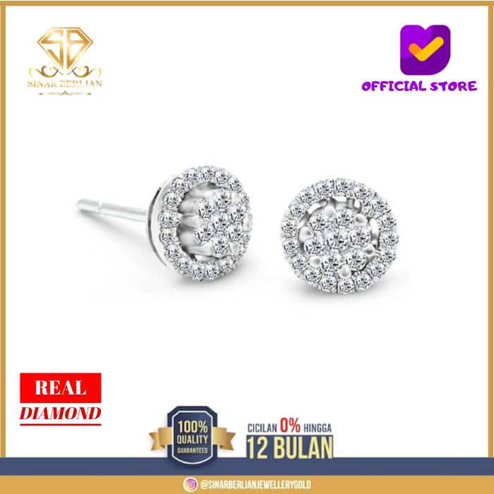 SINAR BERLIAN Jewellery anting giwang berlian asli 750 berlian eropa10